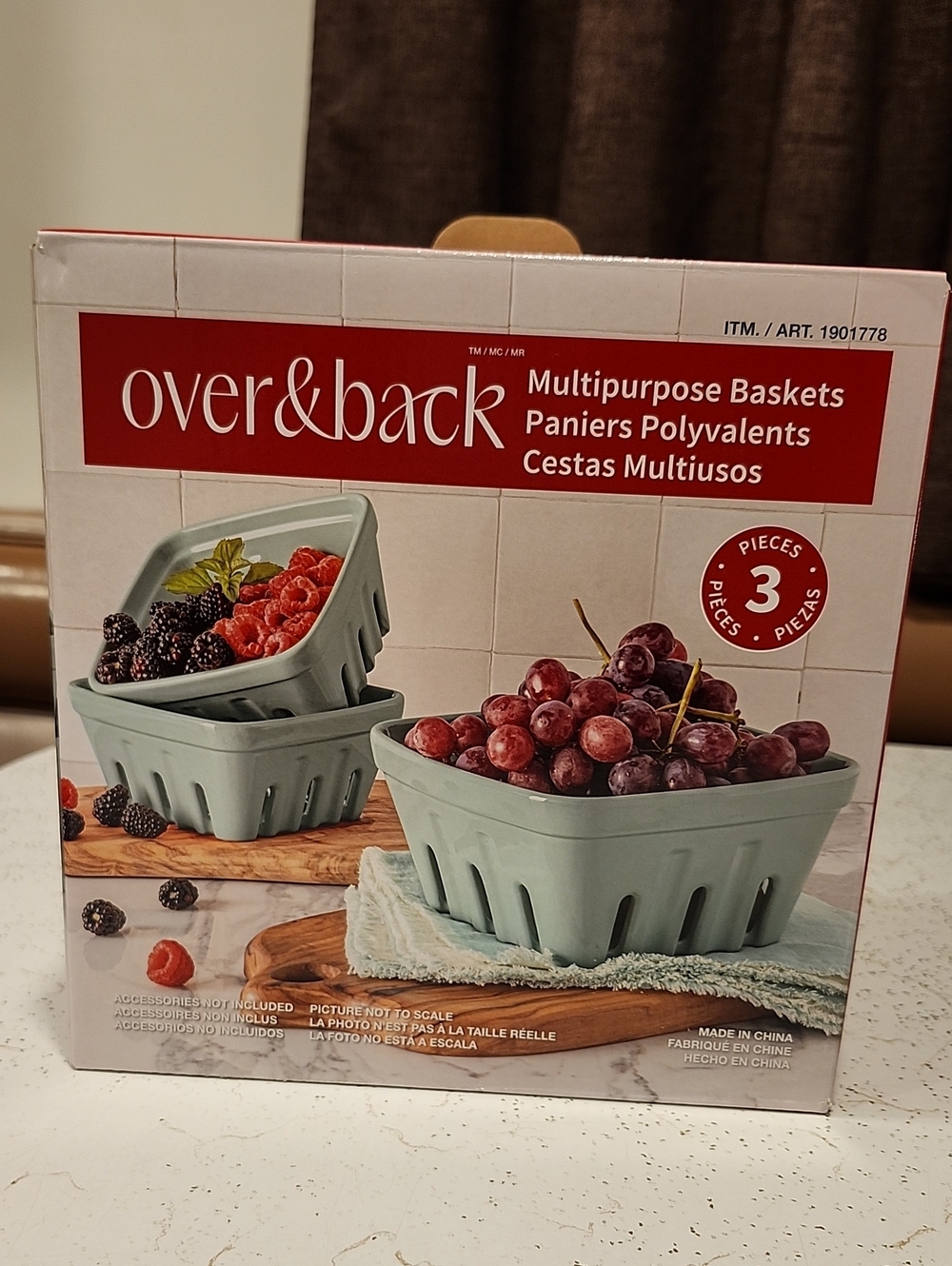 Mint Multipurpose Kitchen Baskets - 3 Pack
